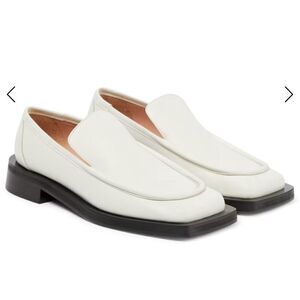 GIA BORGHINI Gia/Rhw Rosie 25 leather loafers in Ivory White Size 37/7